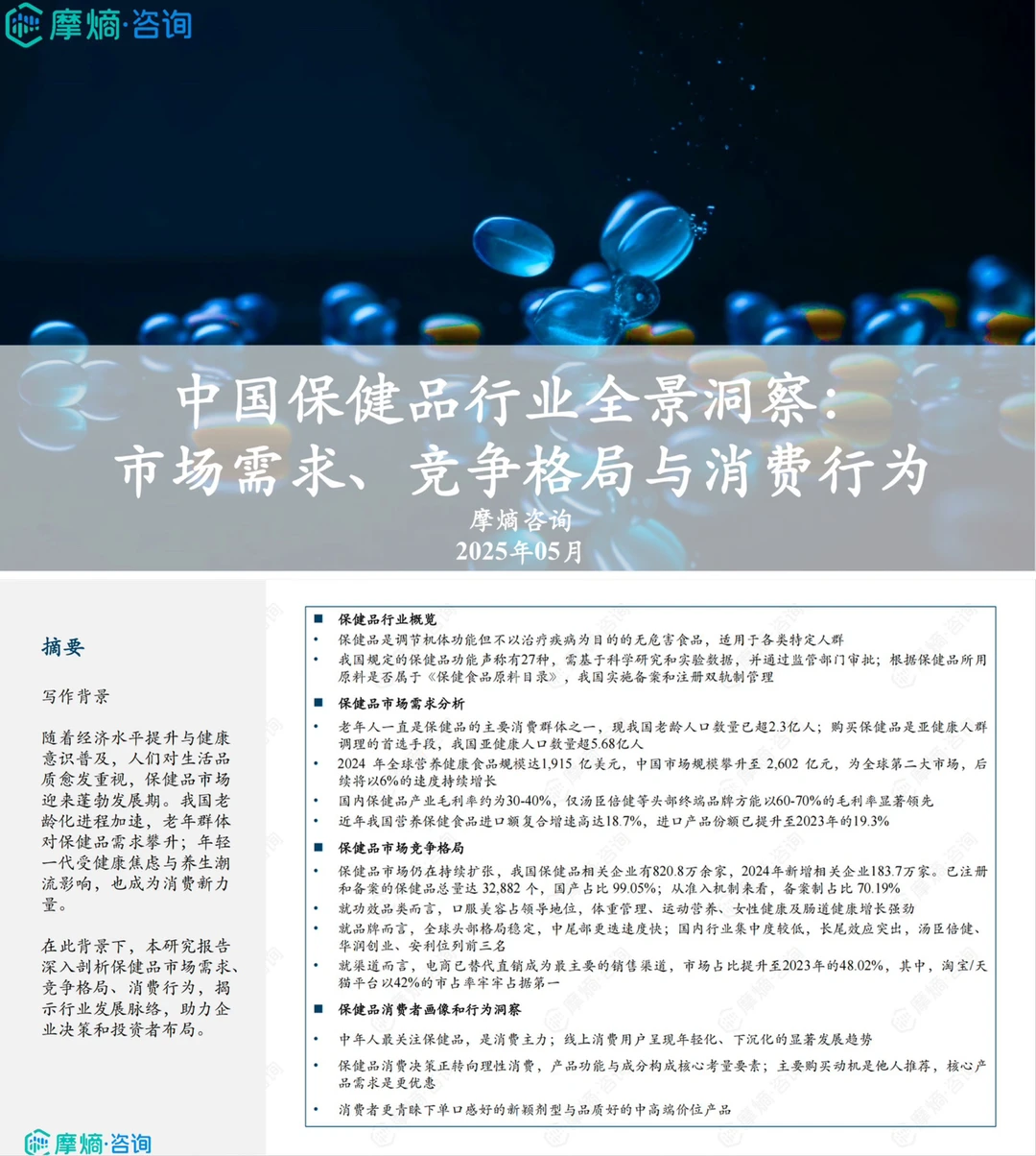 1分钟看懂「25年中国保健品市场全景洞察」