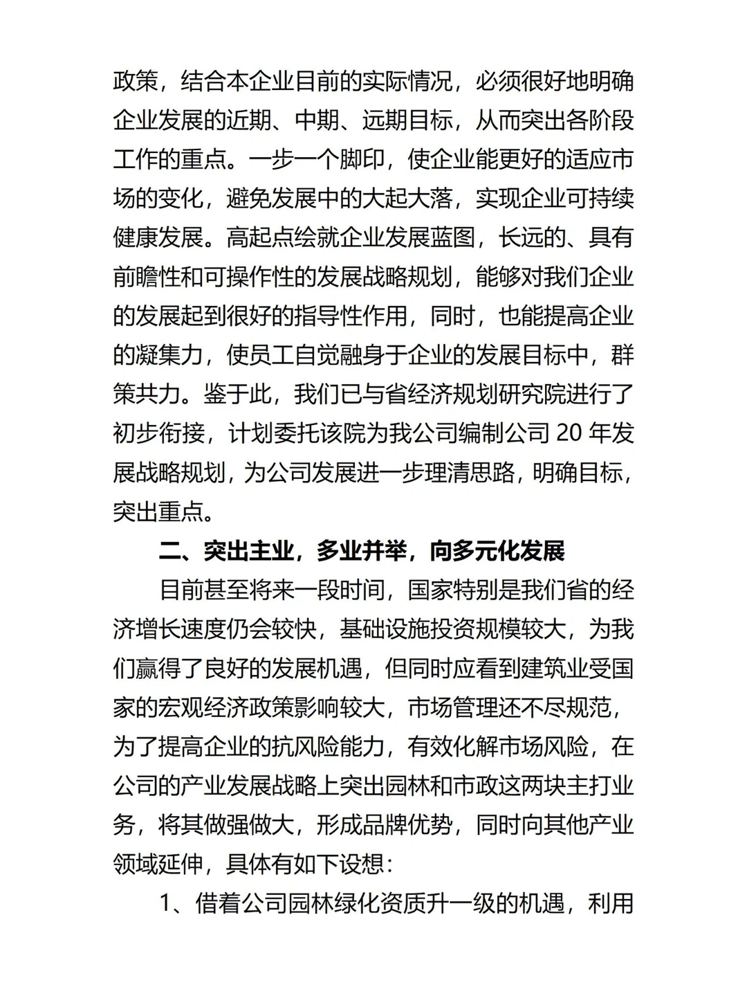 公司发展战略规划