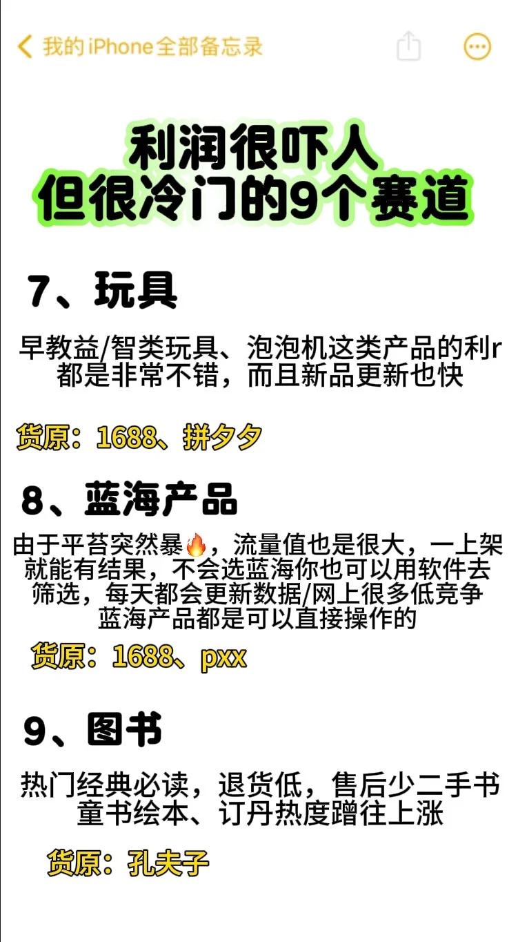 很冷门但是有利r的类目