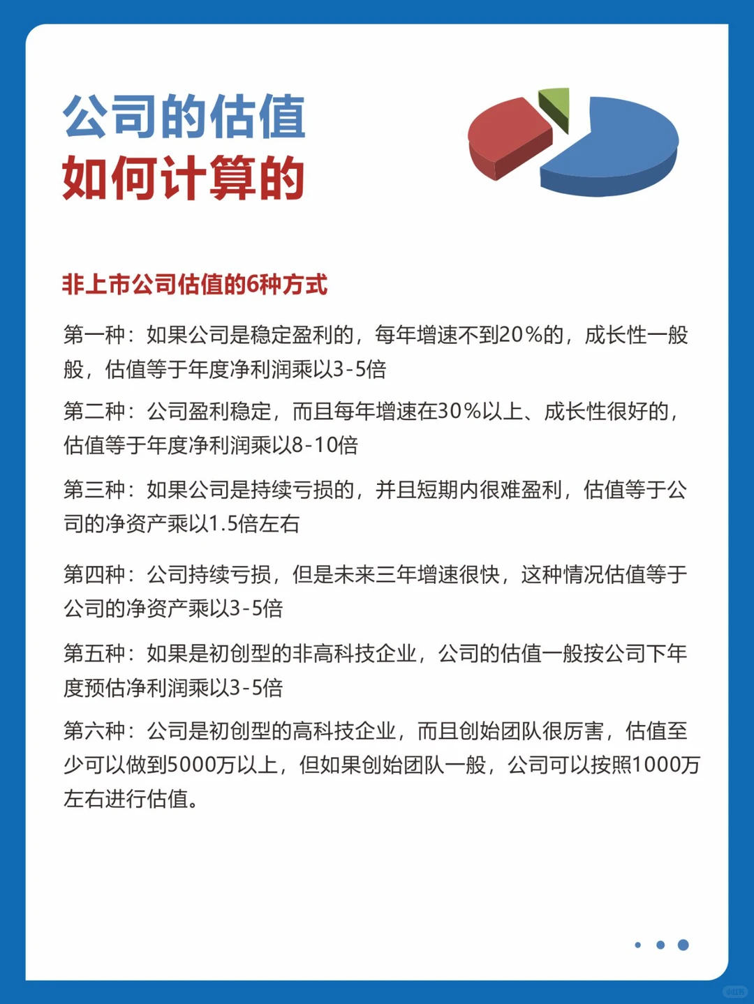 公司的估值如何计算的