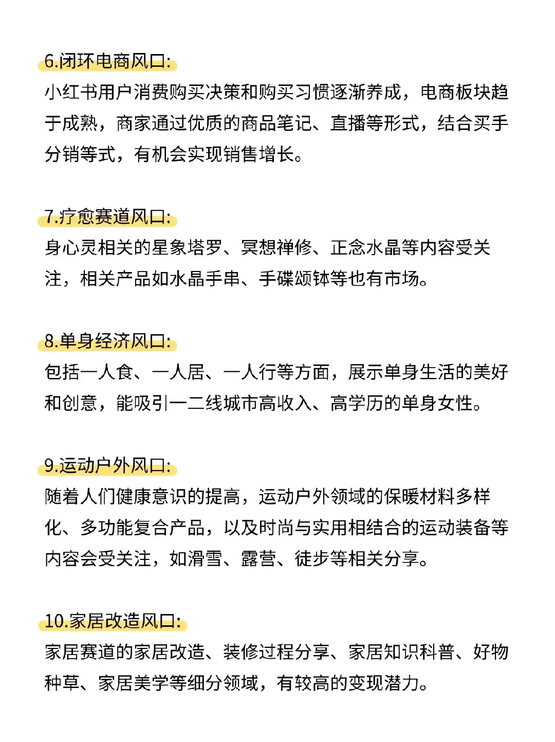 2025年小红薯十大风口赛道