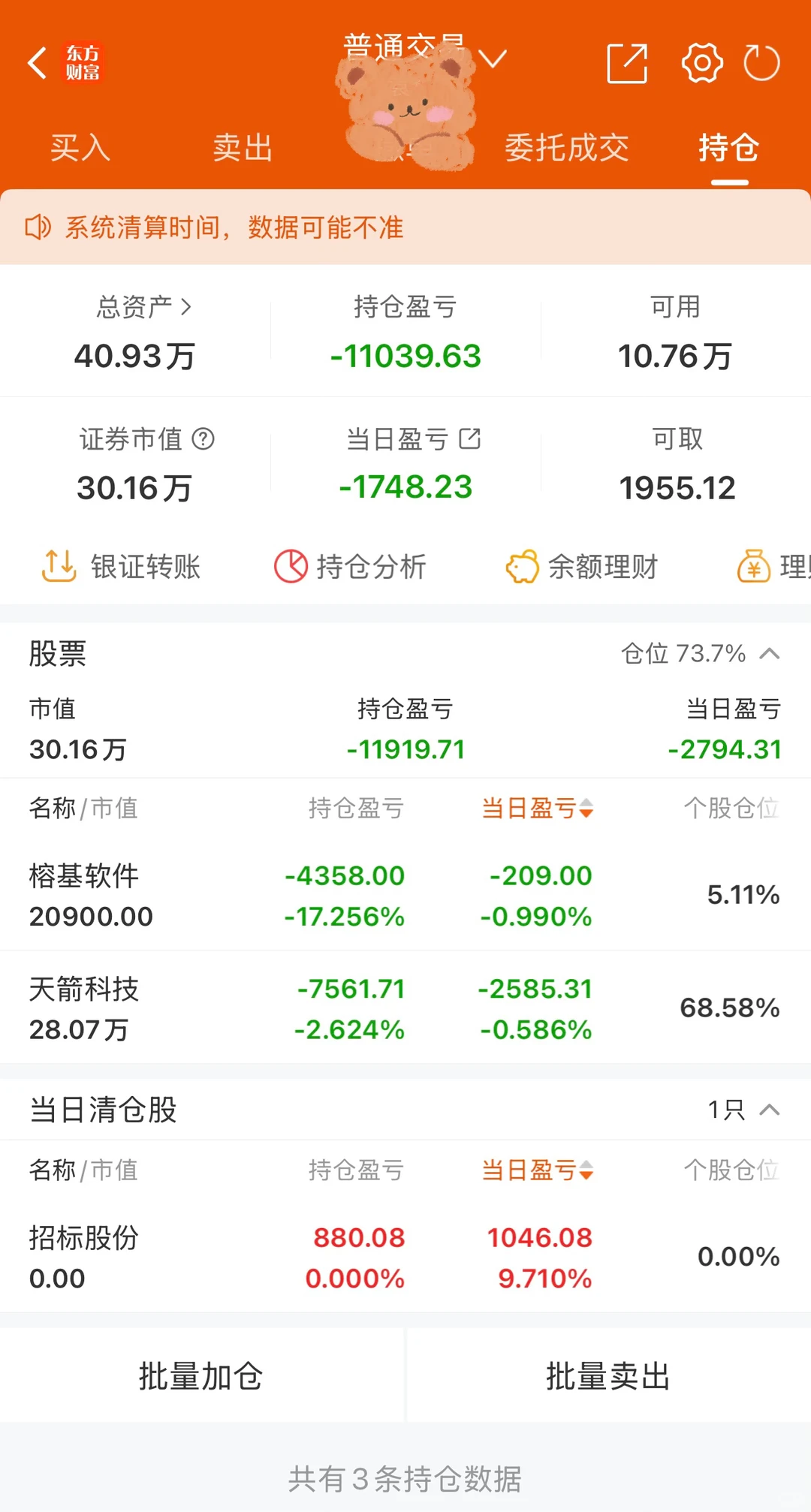 女大炒股日记Day4：本金30，目标10