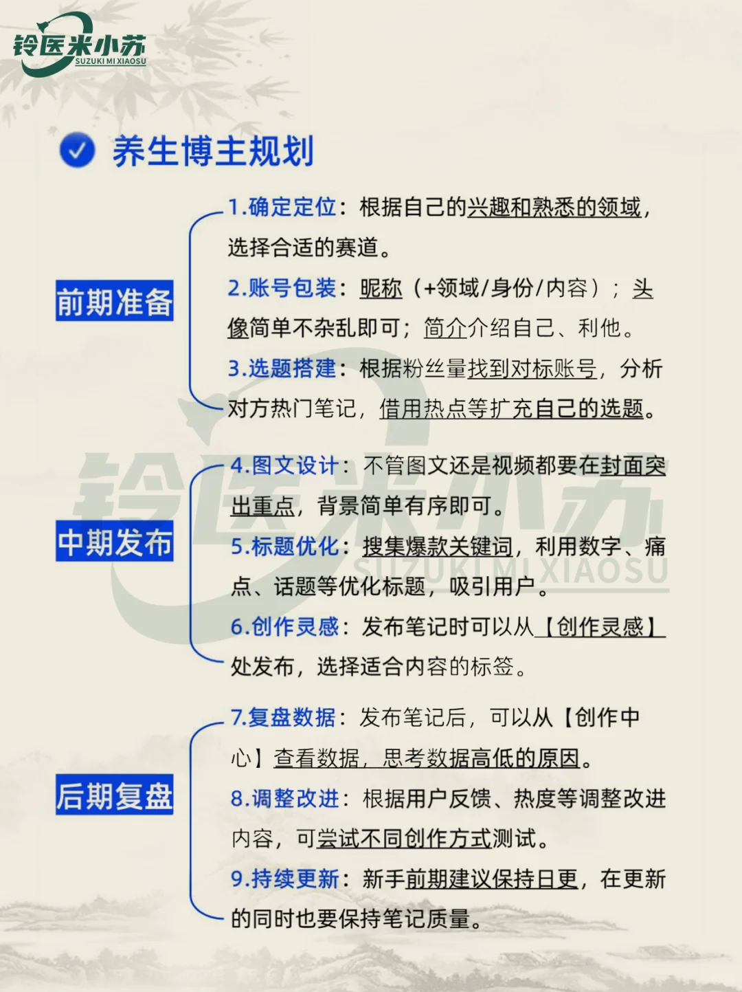 养生博主热门细分赛道