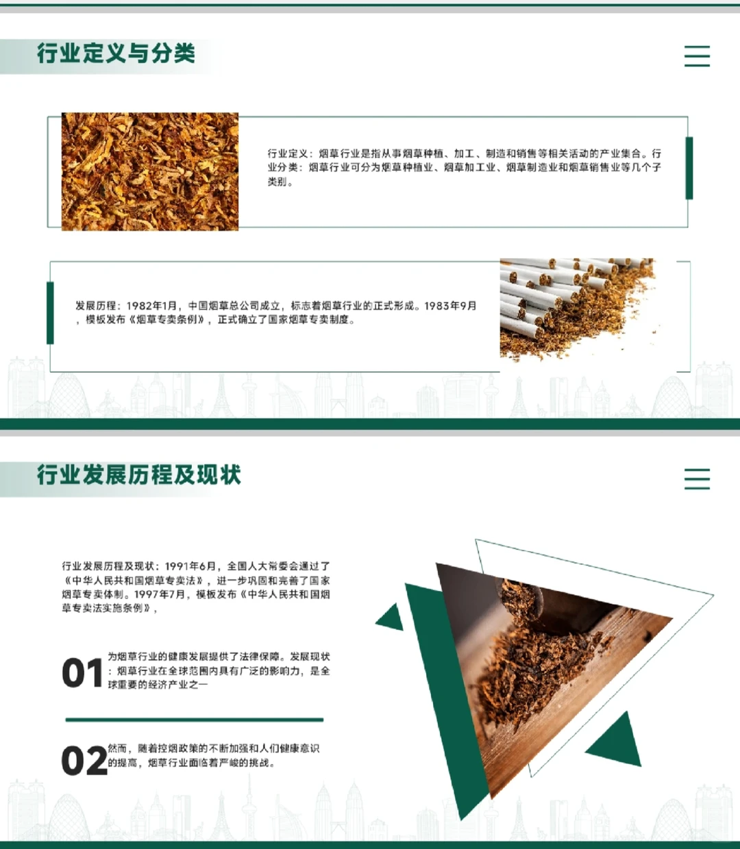 《烟草行业分析报告》PPT模板免费下载