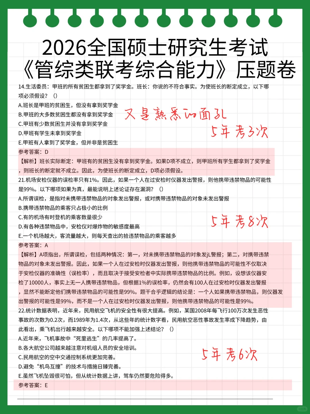 提醒一下！12月20日参加199管综的人