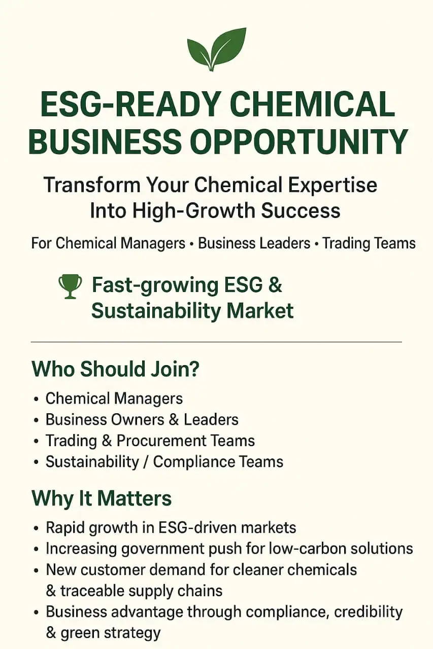 ? 化工经理必看!ESG绿色供应链正爆发