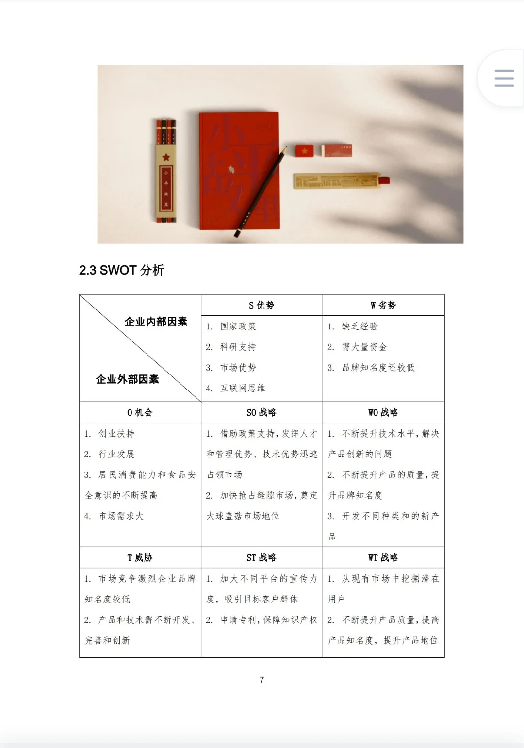 《文化创意产品商业计划书》Word➕PPT