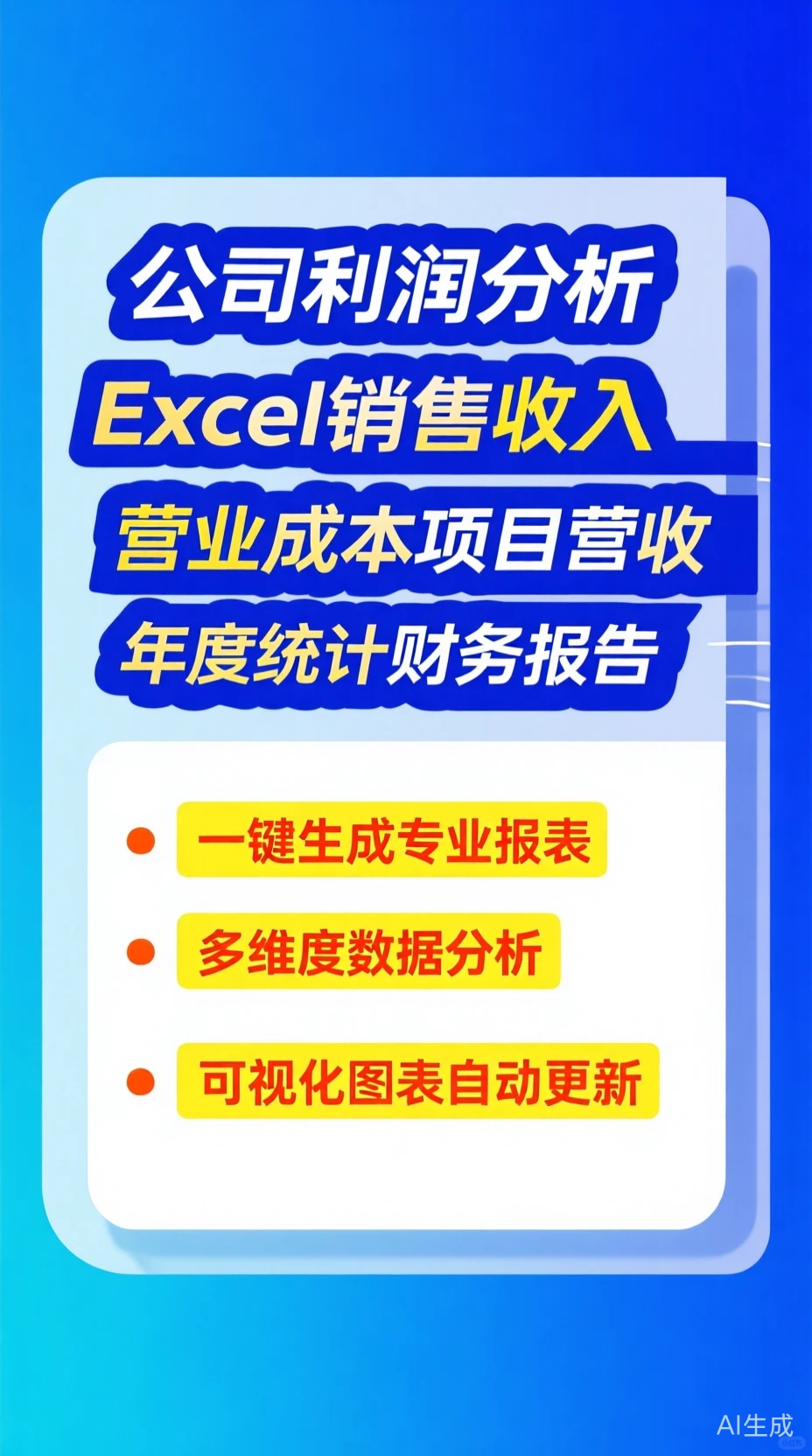 公司利润分析表-财务报告年度统计