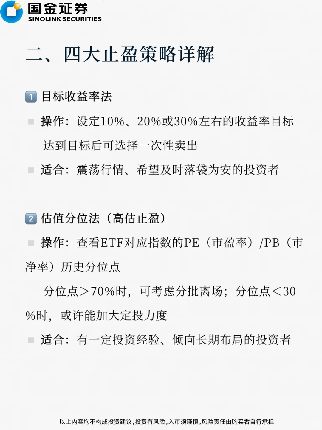 ETF止盈比止损重要‼️