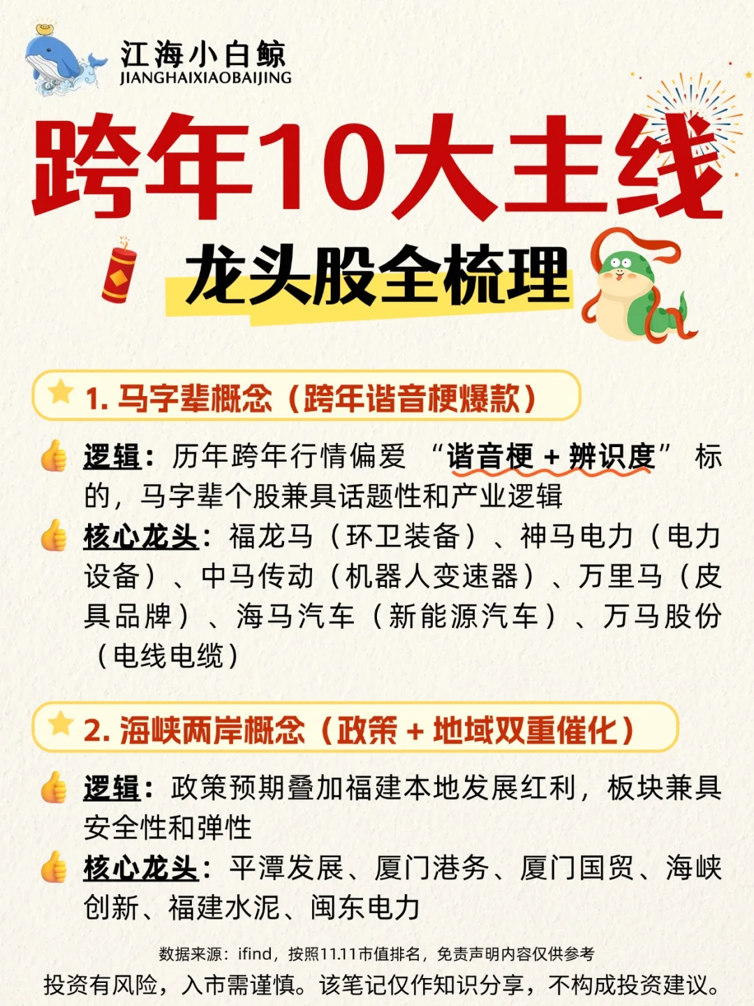 ?跨年10大主线❗️