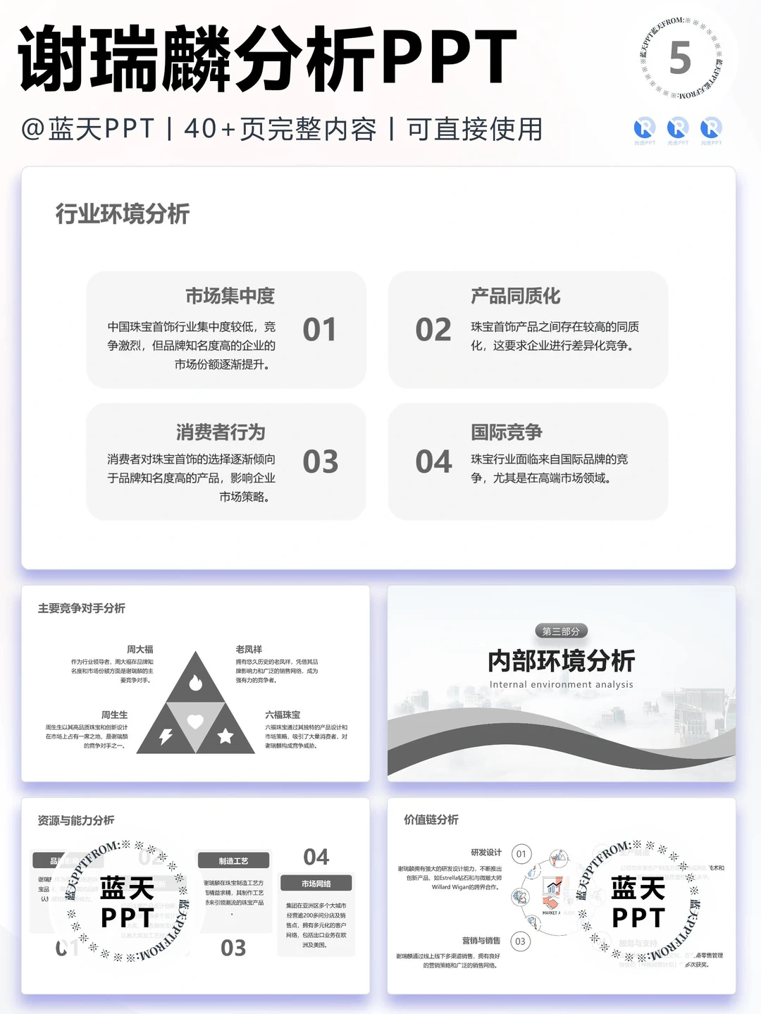 【083】谢瑞麟战略分析营销策略 SWOT PPT