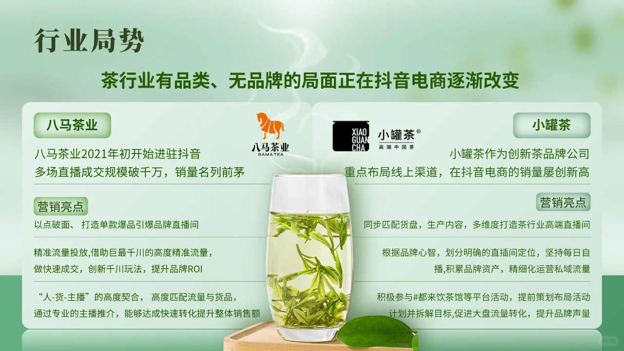 这份茶行业洞察报告ppt也太清新了吧！