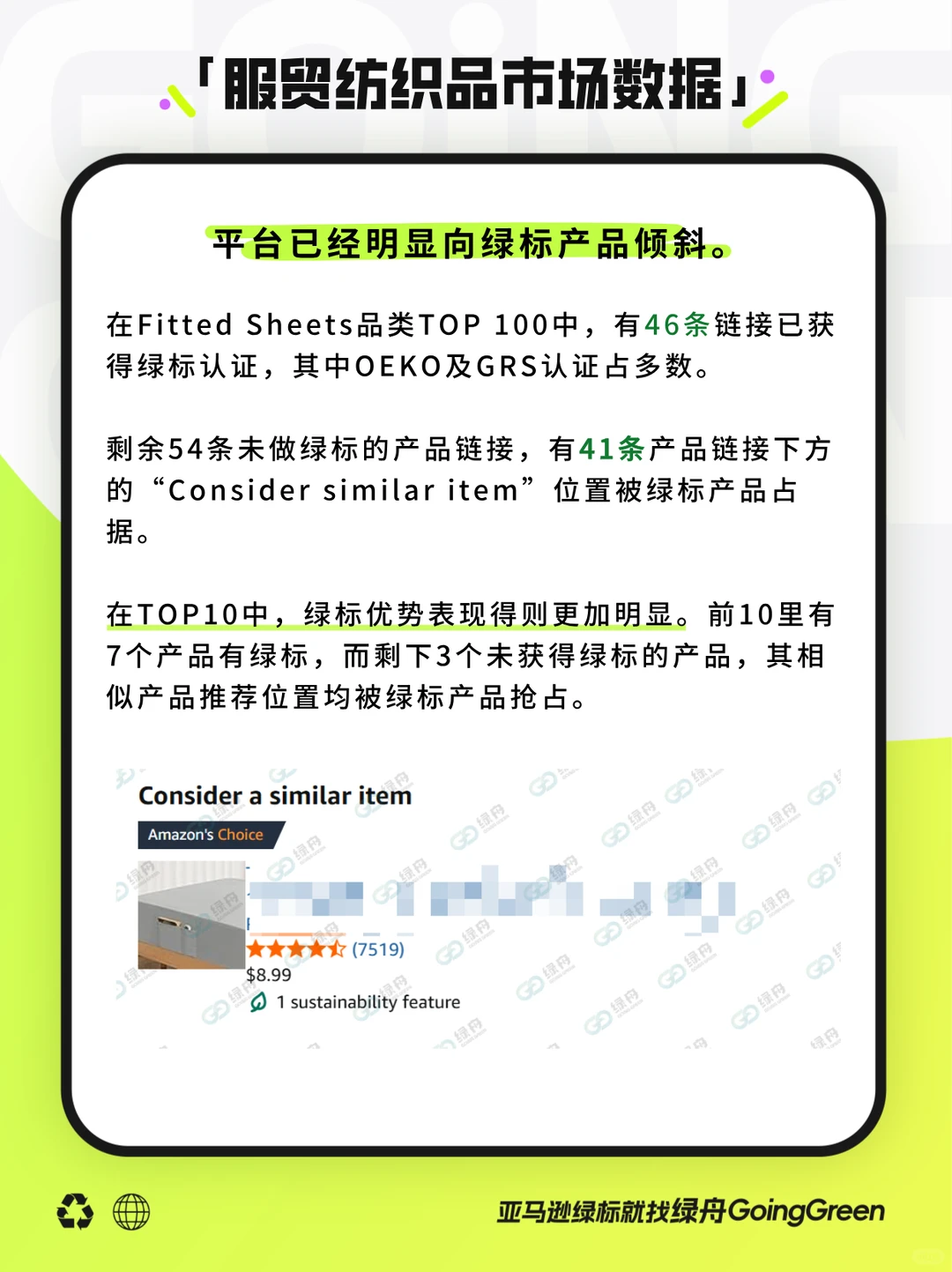 亚马逊出单难？纺织品绿标认证红利期已到！