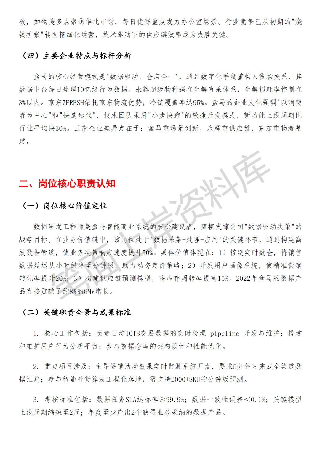 盒马数据研发工程师