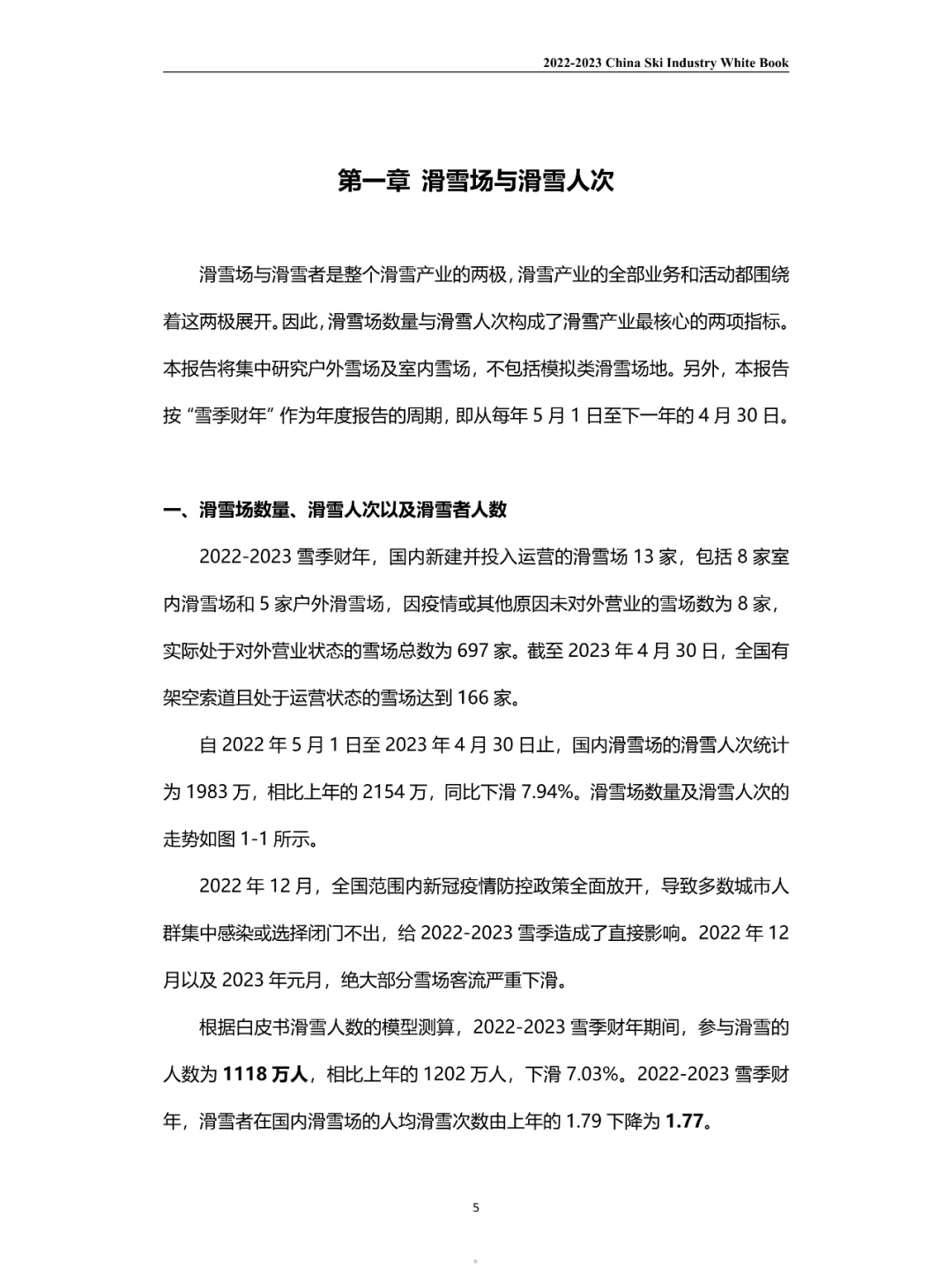 2023滑雪行业白皮书