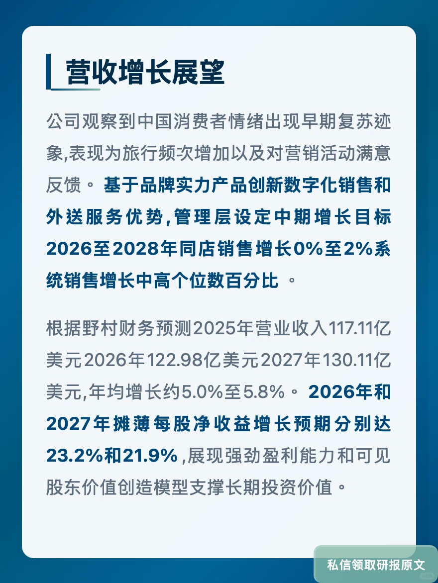 百胜中国3万家店野心!野村证券揭增长逻辑
