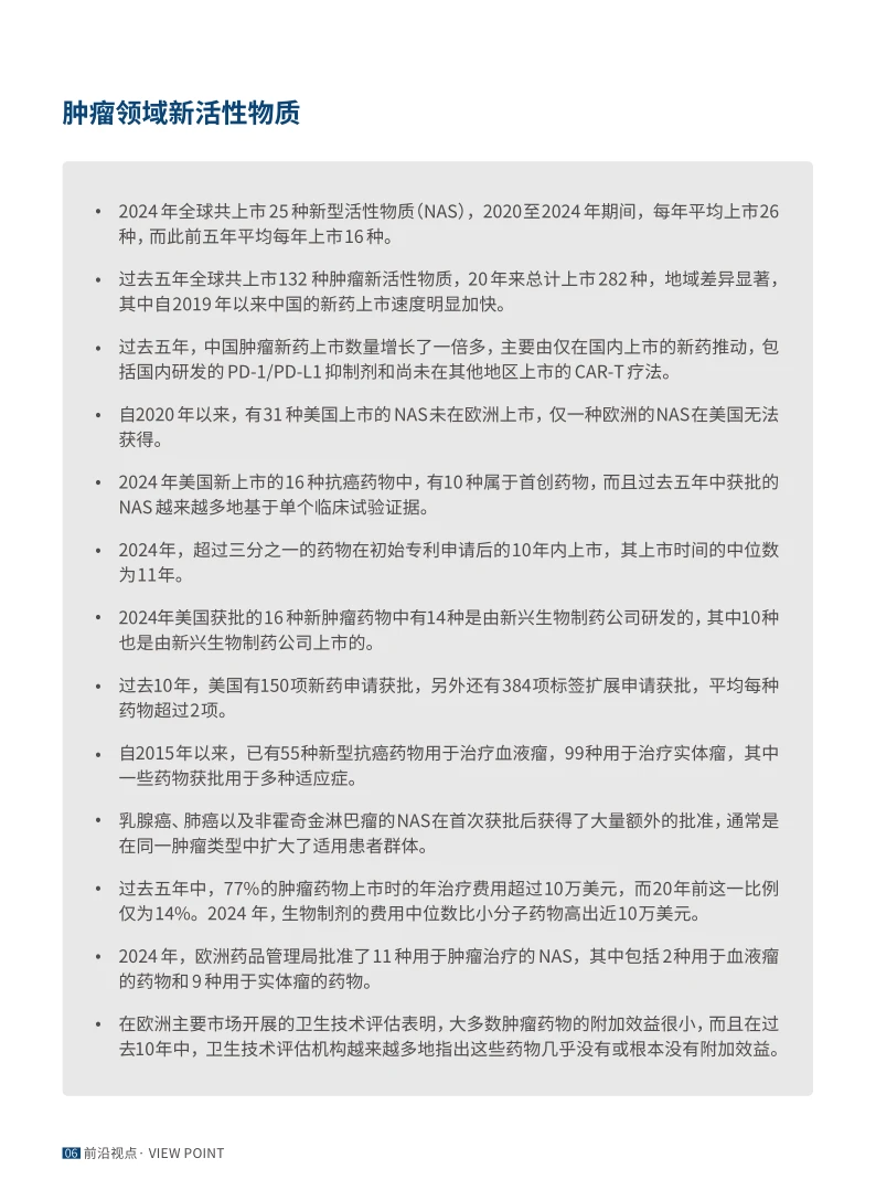 2025年全球肿瘤市场趋势和展望