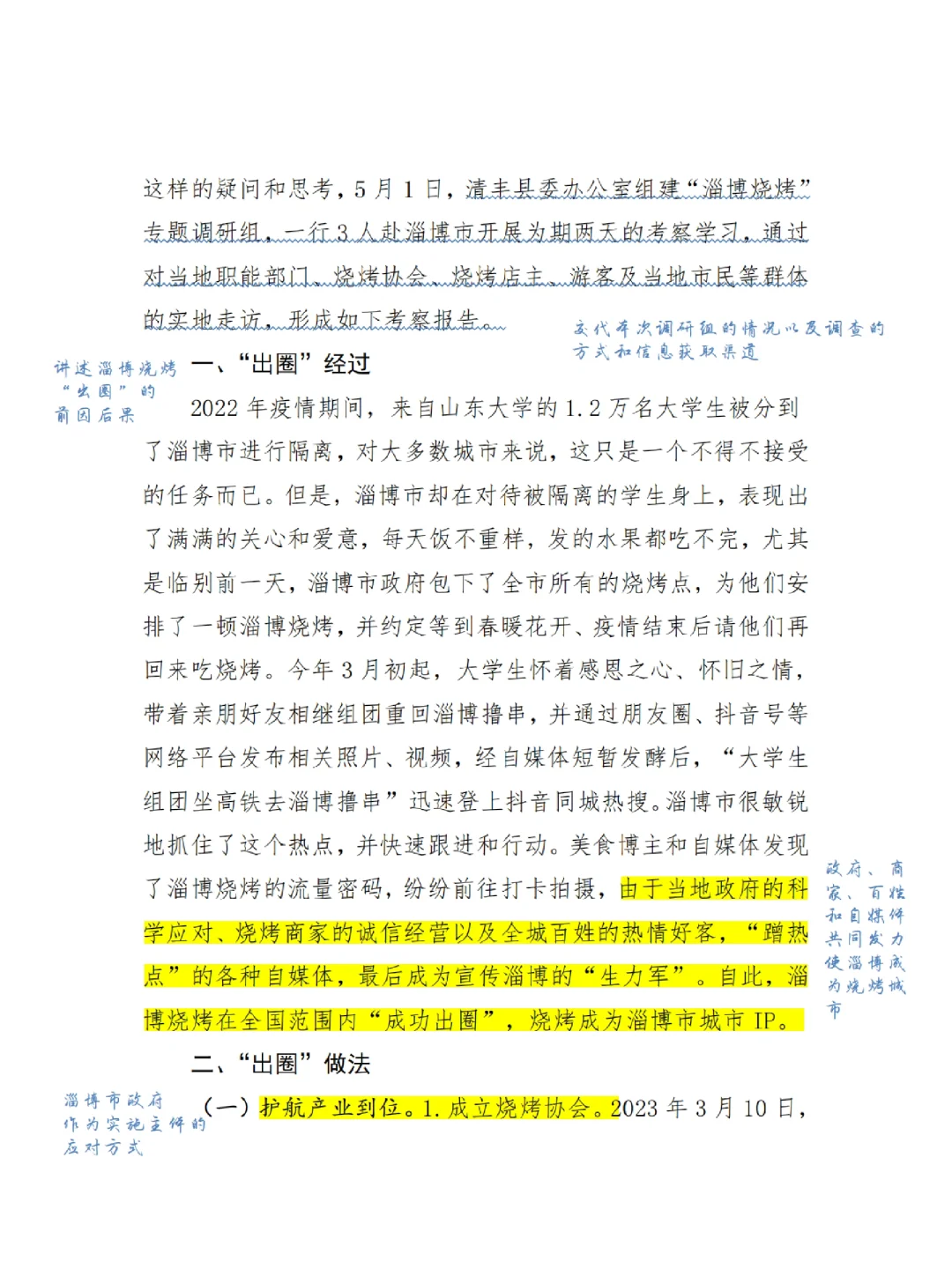 调研之风 | 淄博“烧烤出圈”现象调研报告