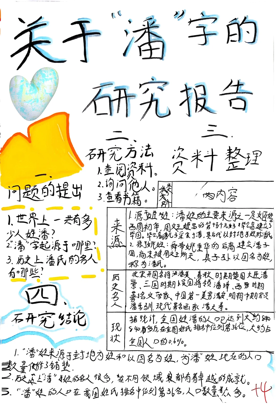 五下综合性学习研究报告