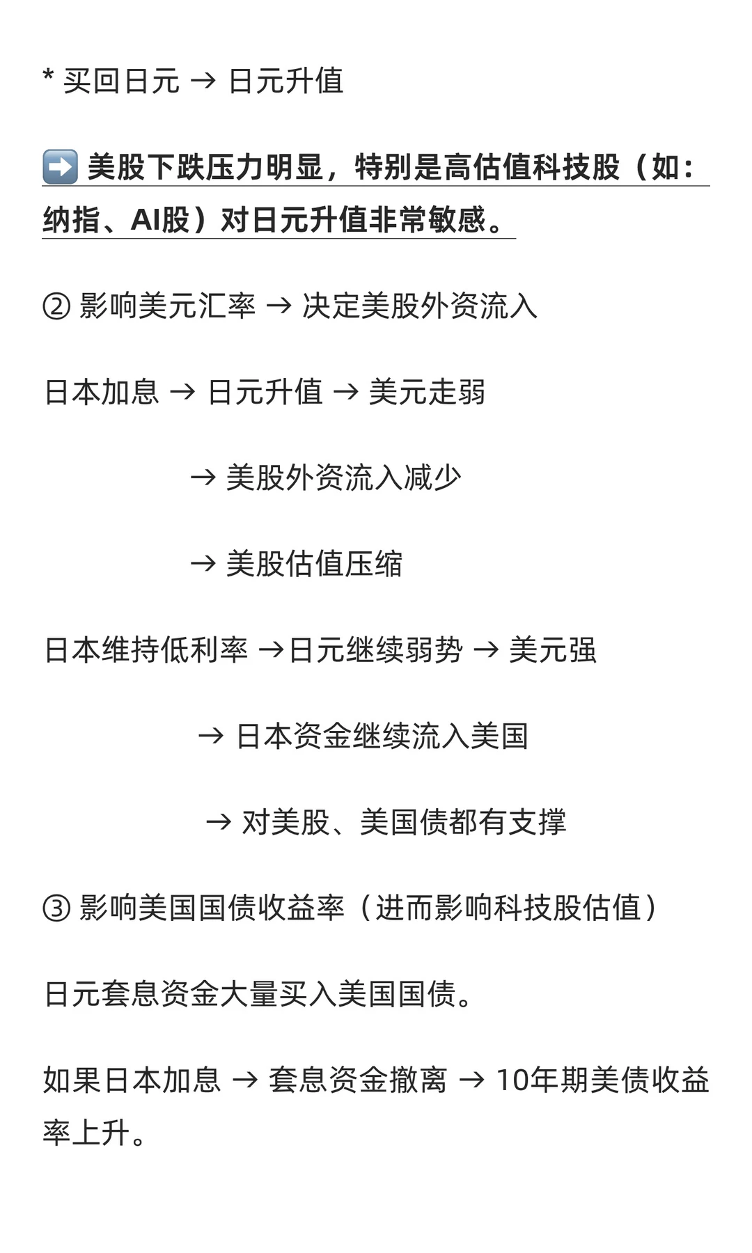 日本利率变动如何影响美股，供参考