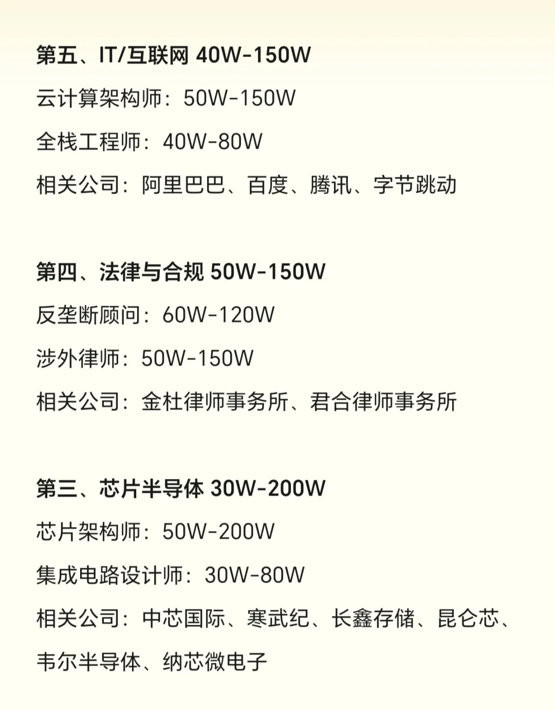 年入百万的工作