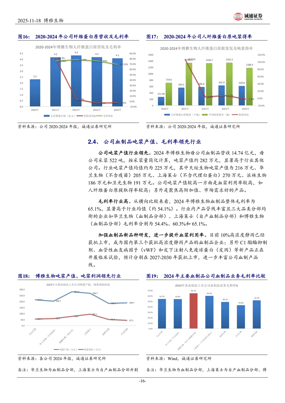 博雅生物聚焦做强血制业务研究报告