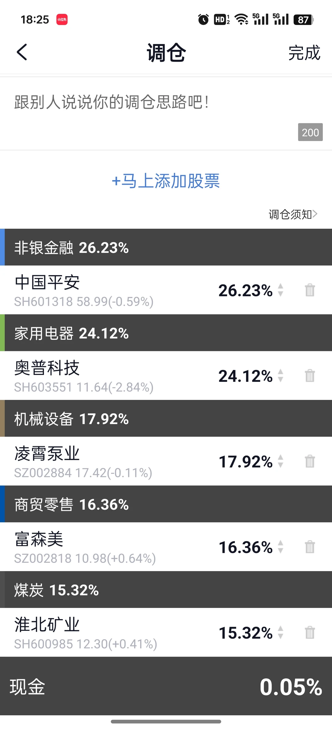 股票组合测试25年11月