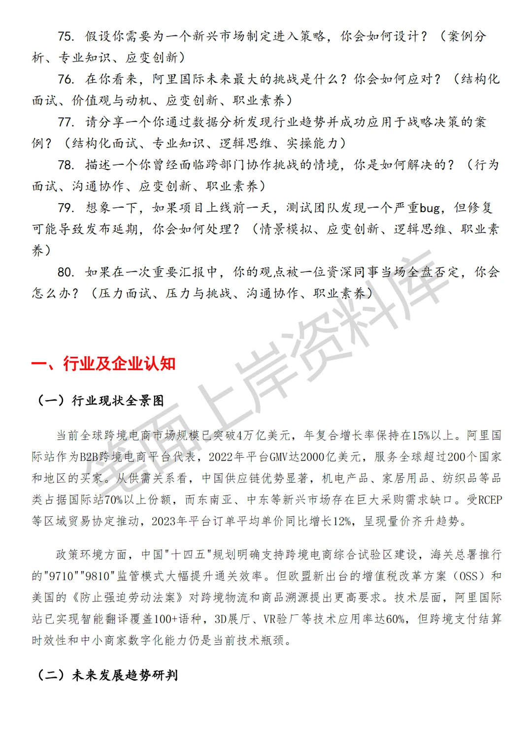 阿里国际战略行业研究