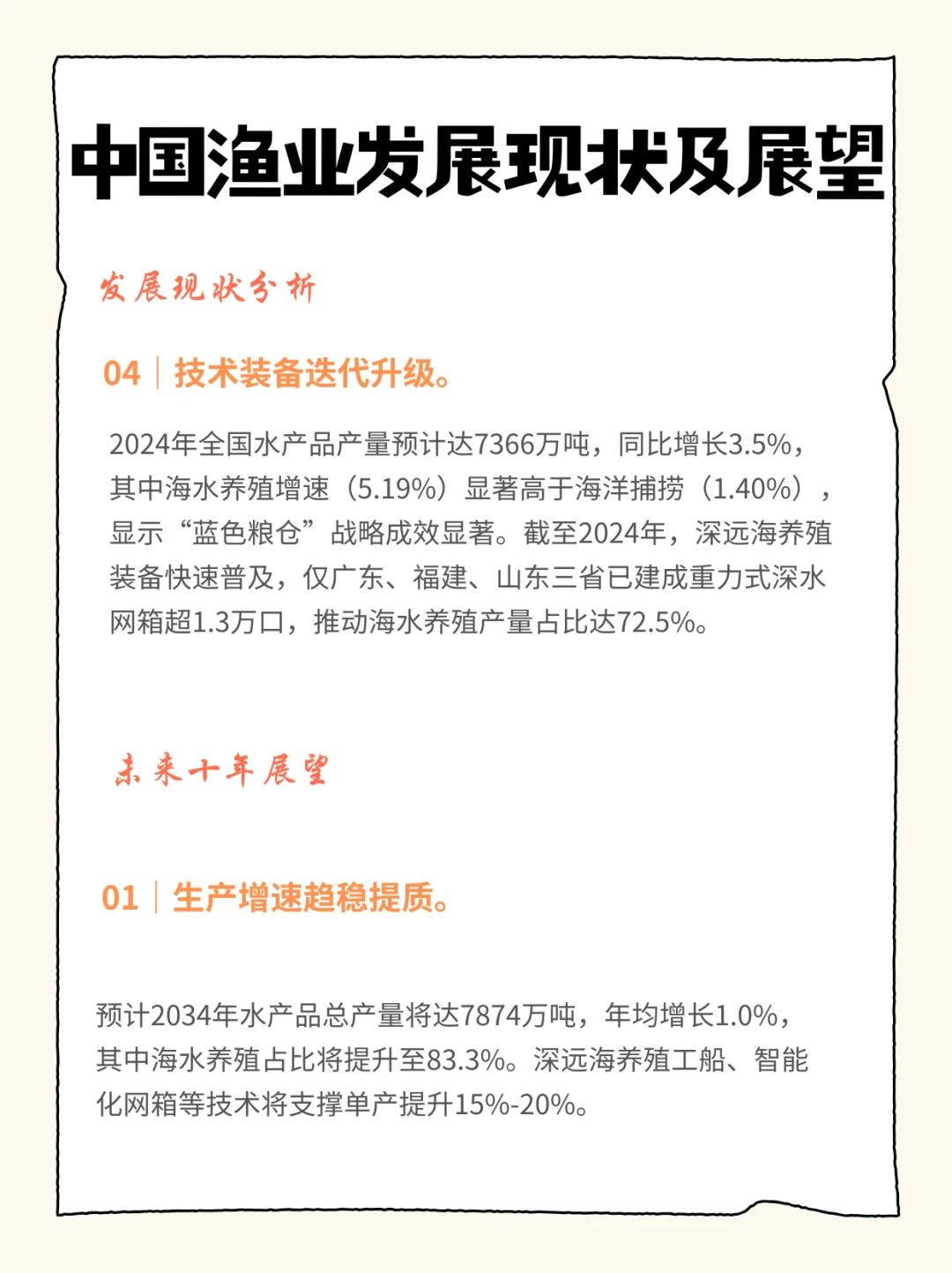 中国渔业发展现状及展望