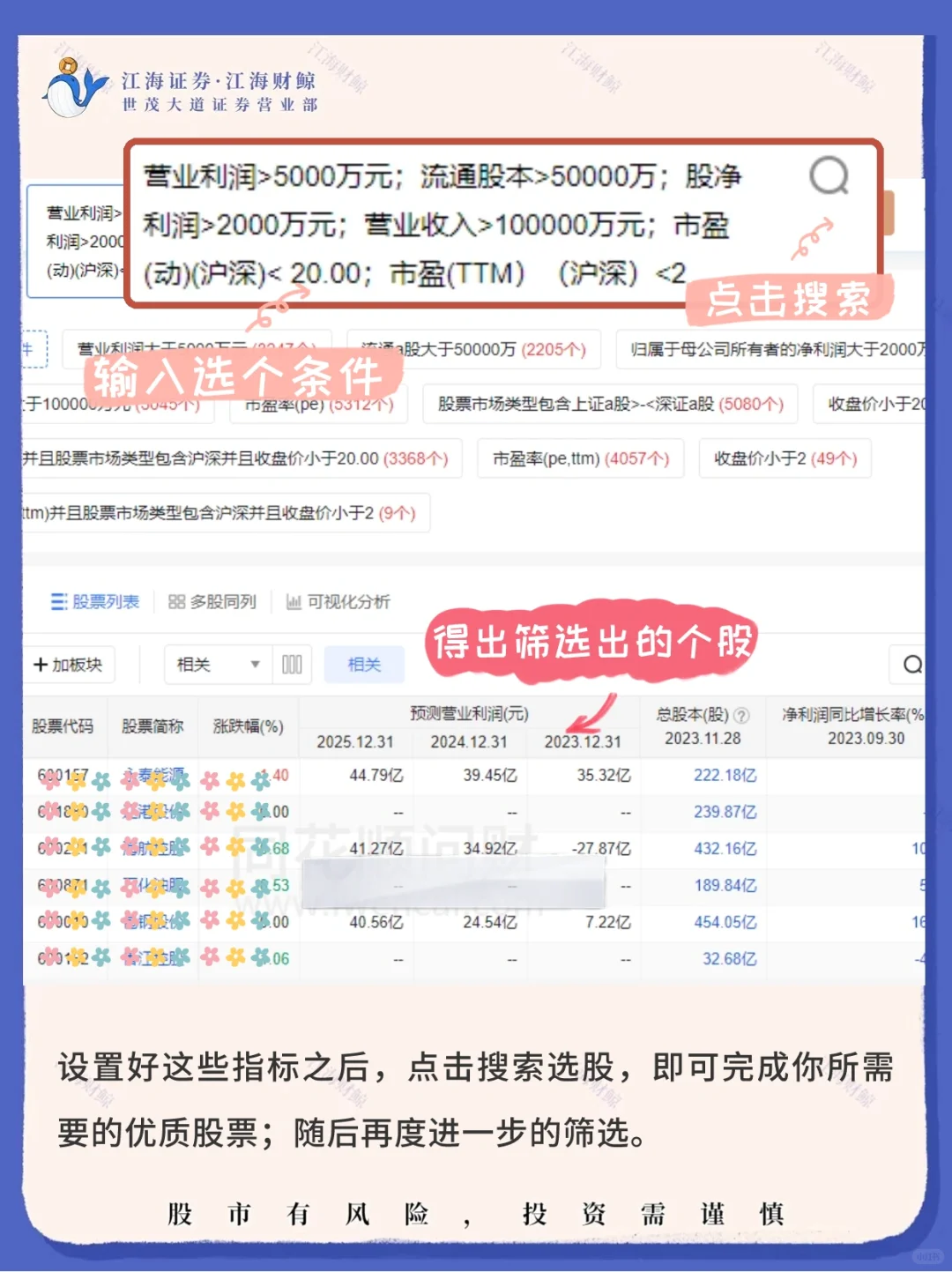 ?如何筛选优质股？