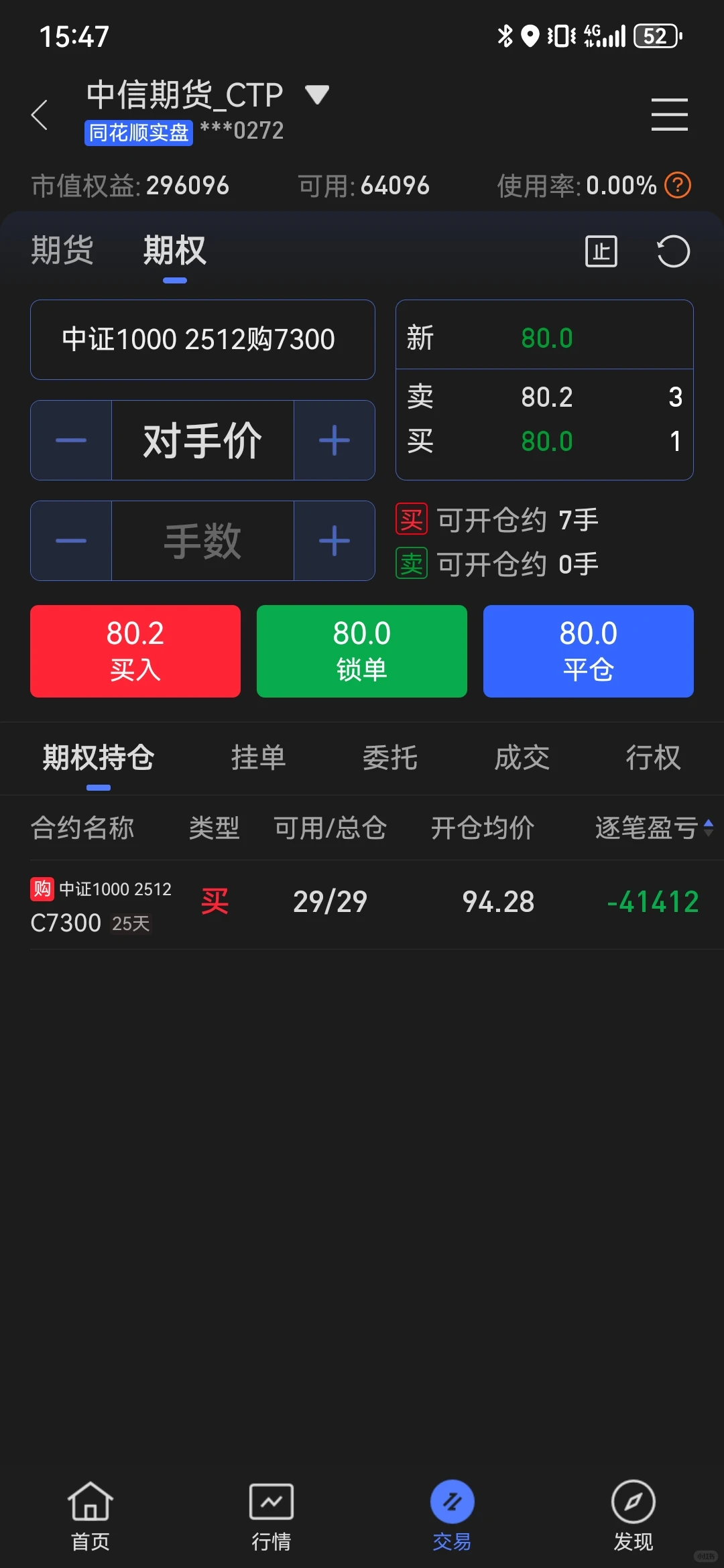 60w期权第40天89w