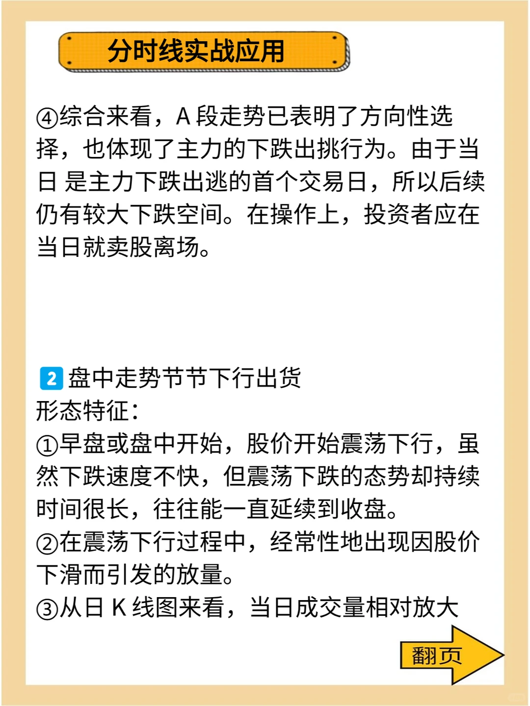 分时线实战应用——主力出货