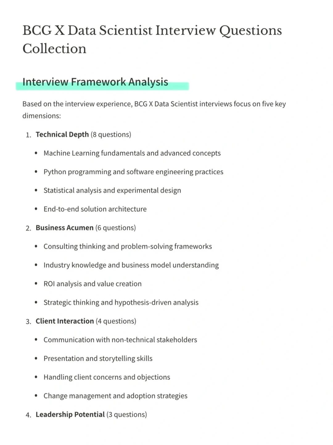 美国BCG X Data Scientist面试分享