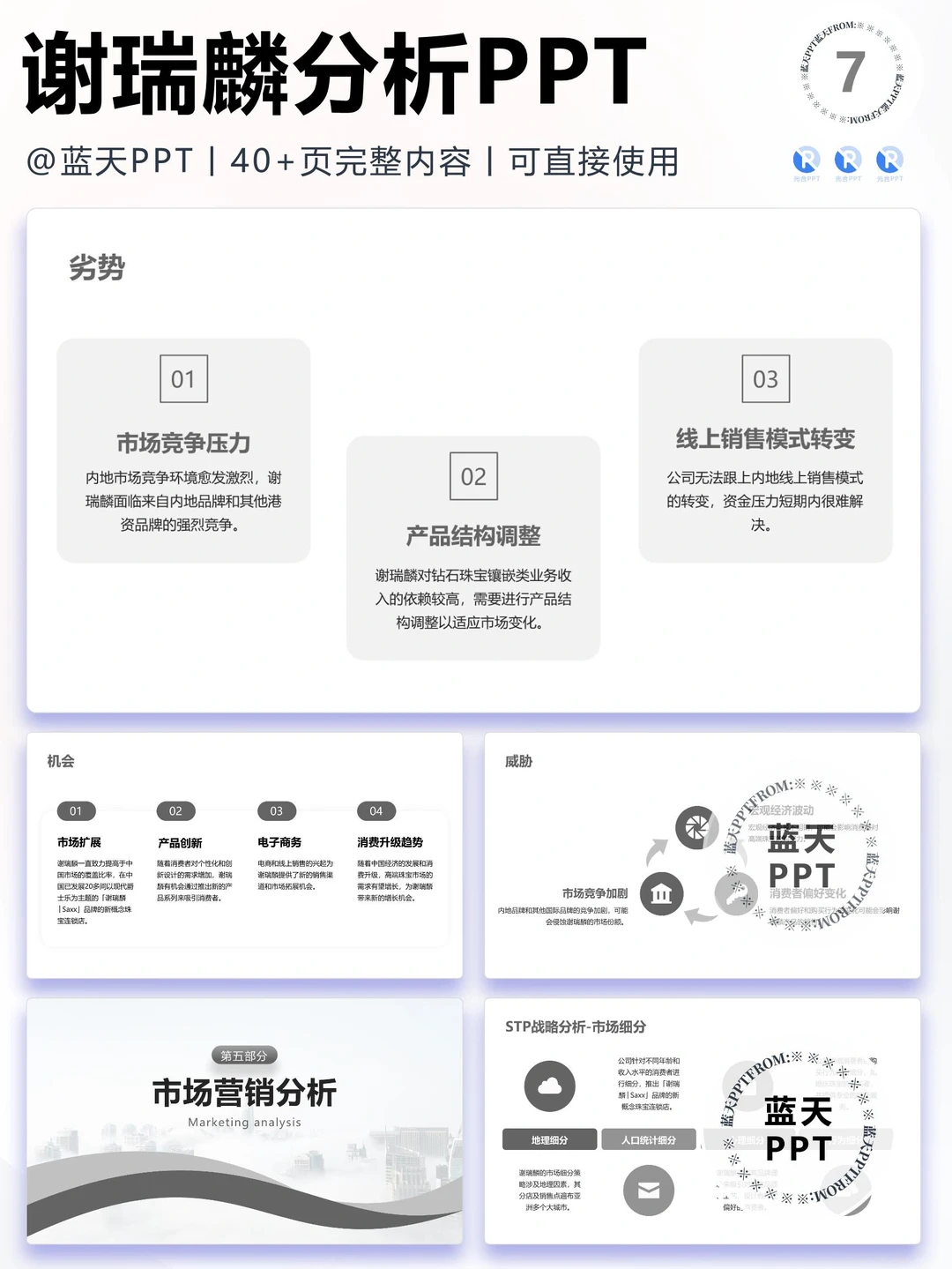 【083】谢瑞麟战略分析营销策略 SWOT PPT