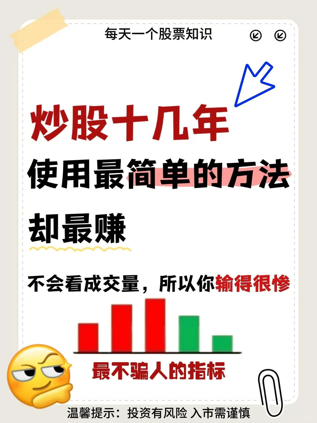 不会看成交量，所以你输得很惨‼️小白必看