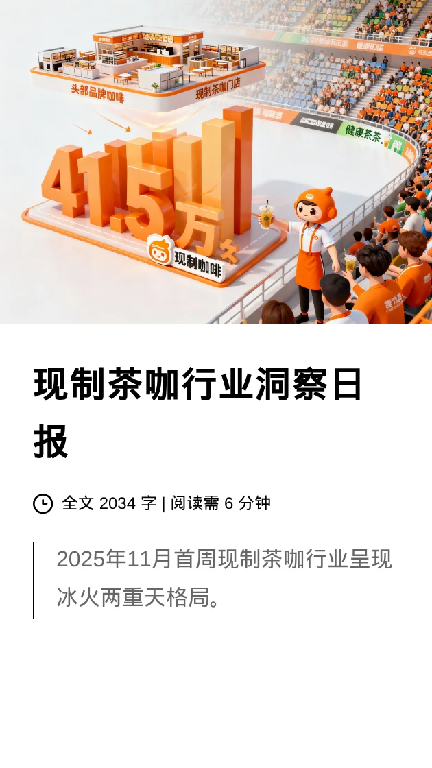 现制茶咖行业洞察日报 2025.11.04