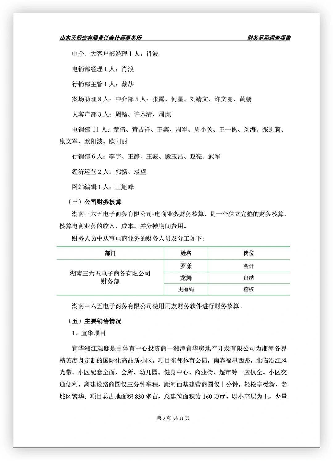 电商公司财务尽职调查报告