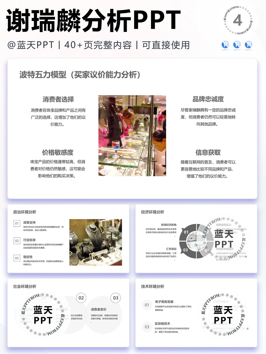 【083】谢瑞麟战略分析营销策略 SWOT PPT