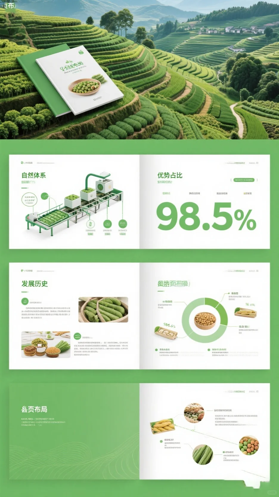 绿色系农业主题画册设计，展现生态农业
