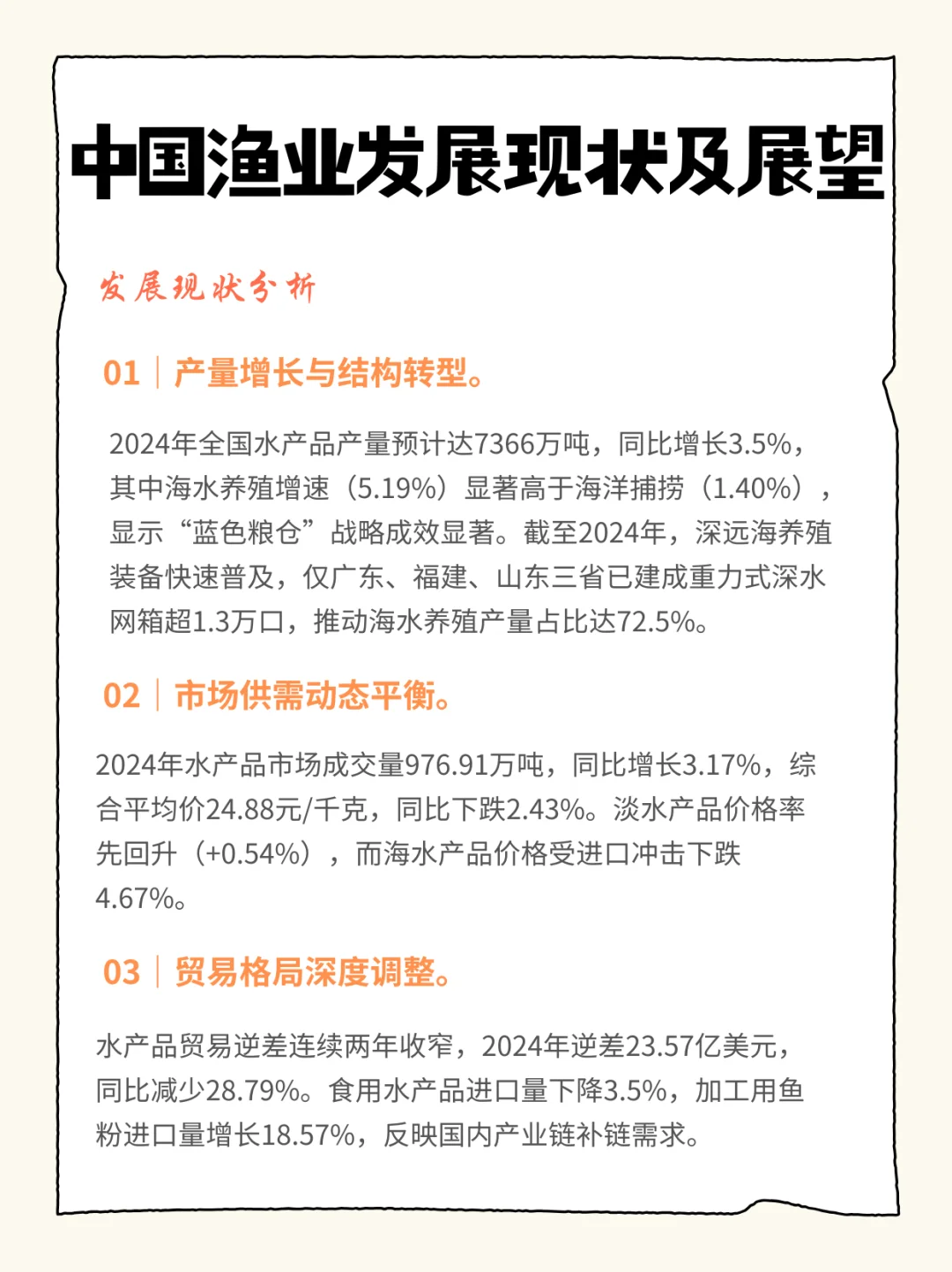 中国渔业发展现状及展望