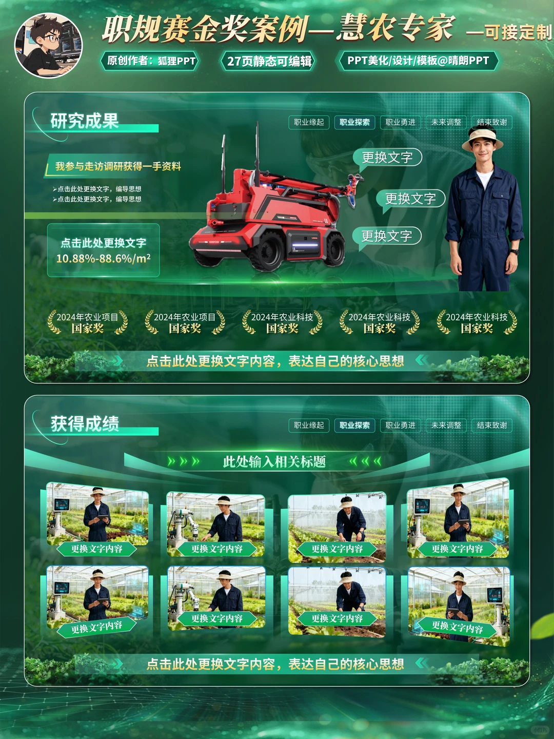 这套农业类职规PPT，真把我看服了！！