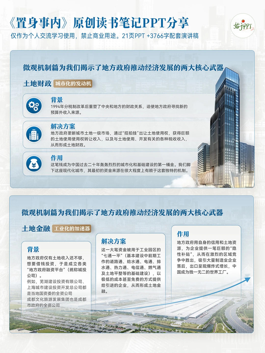 读懂中国经济！《置身事内》读书PPT分享