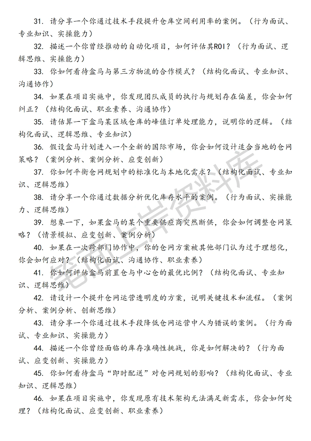 盒马仓网规划及策略运营