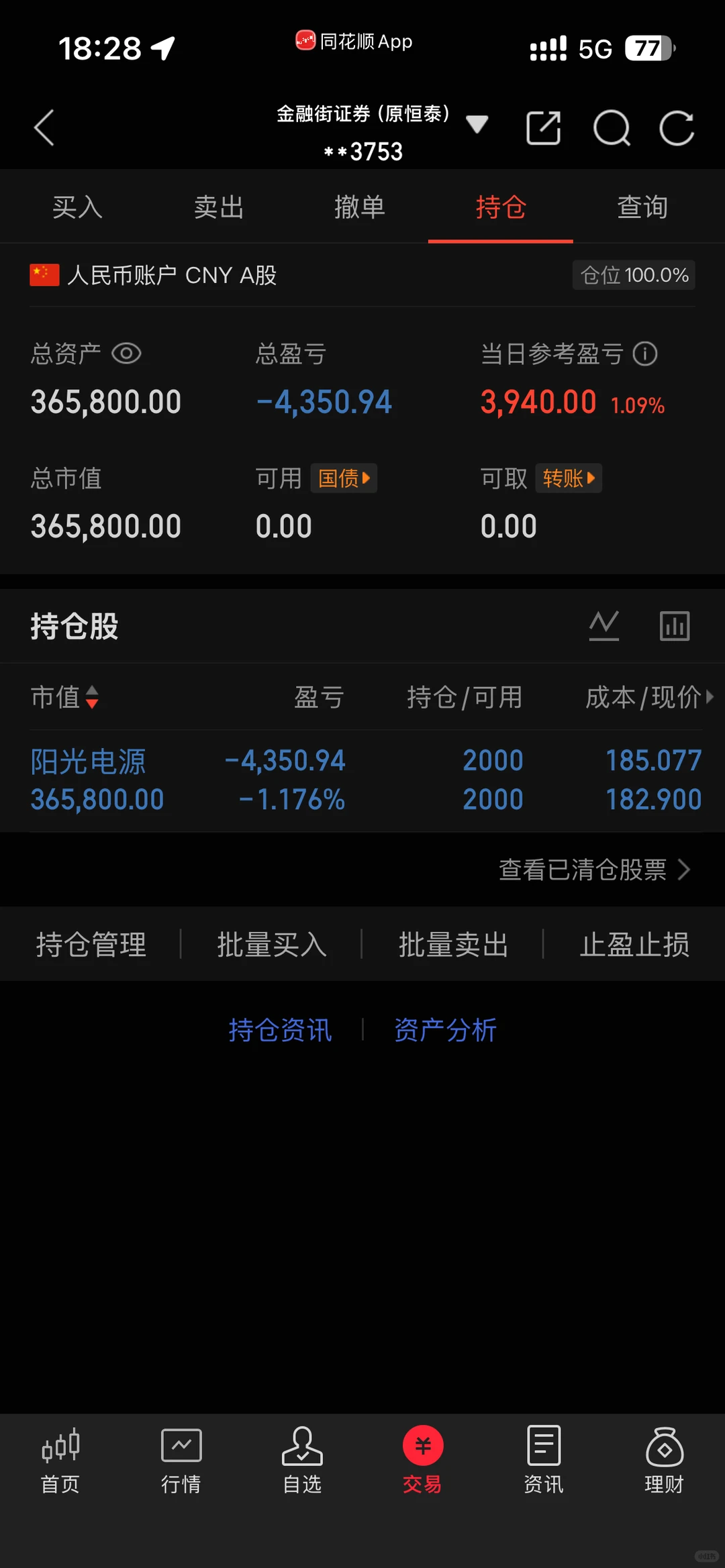 大厂程序员炒股从10w到100w记录20251128