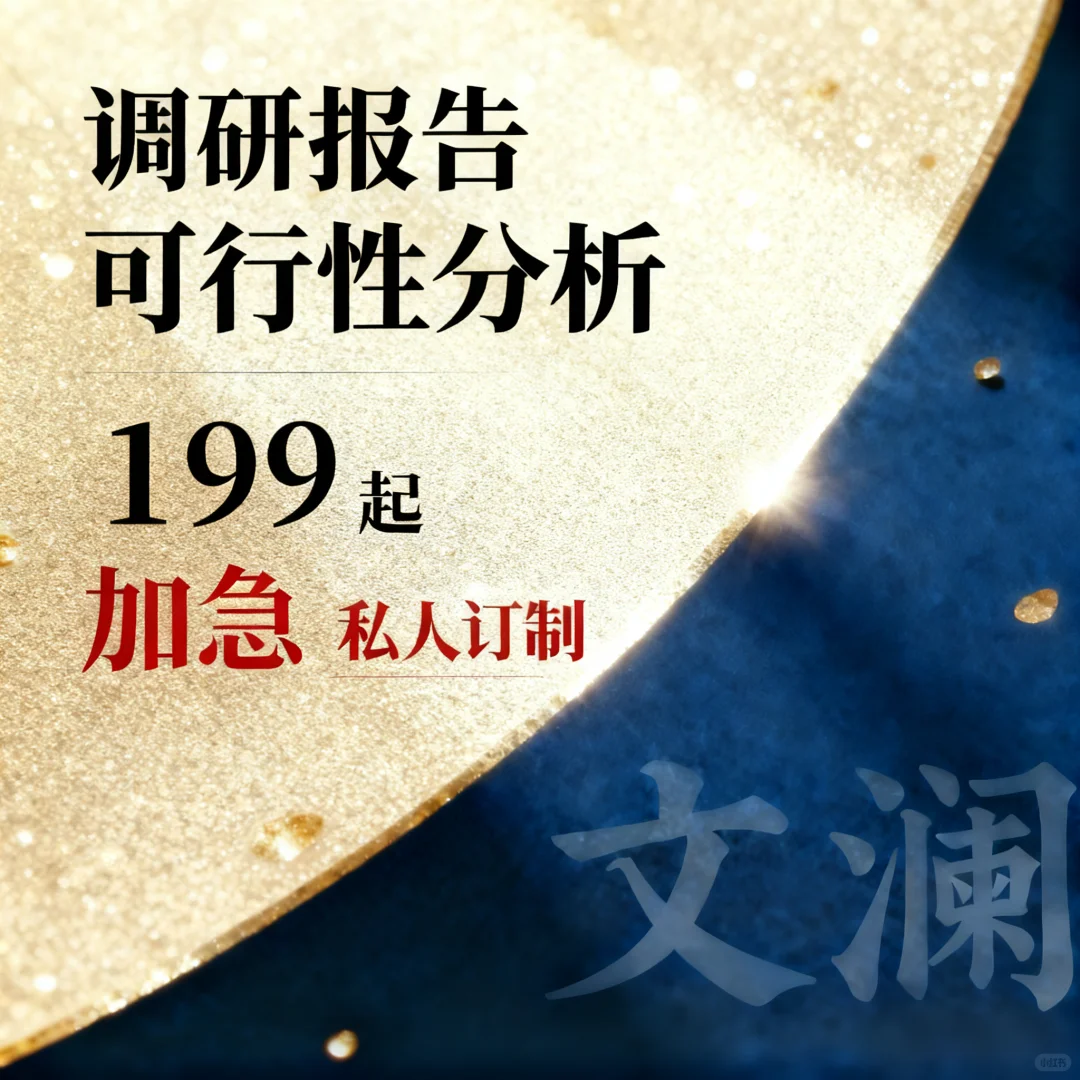 199起 调研报告 可行性分析 市场研究