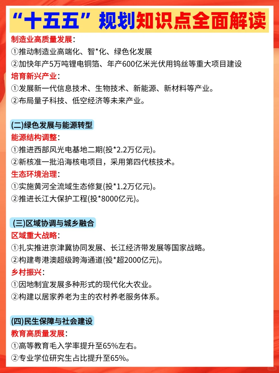 “十五五”规划知识点全面解读?