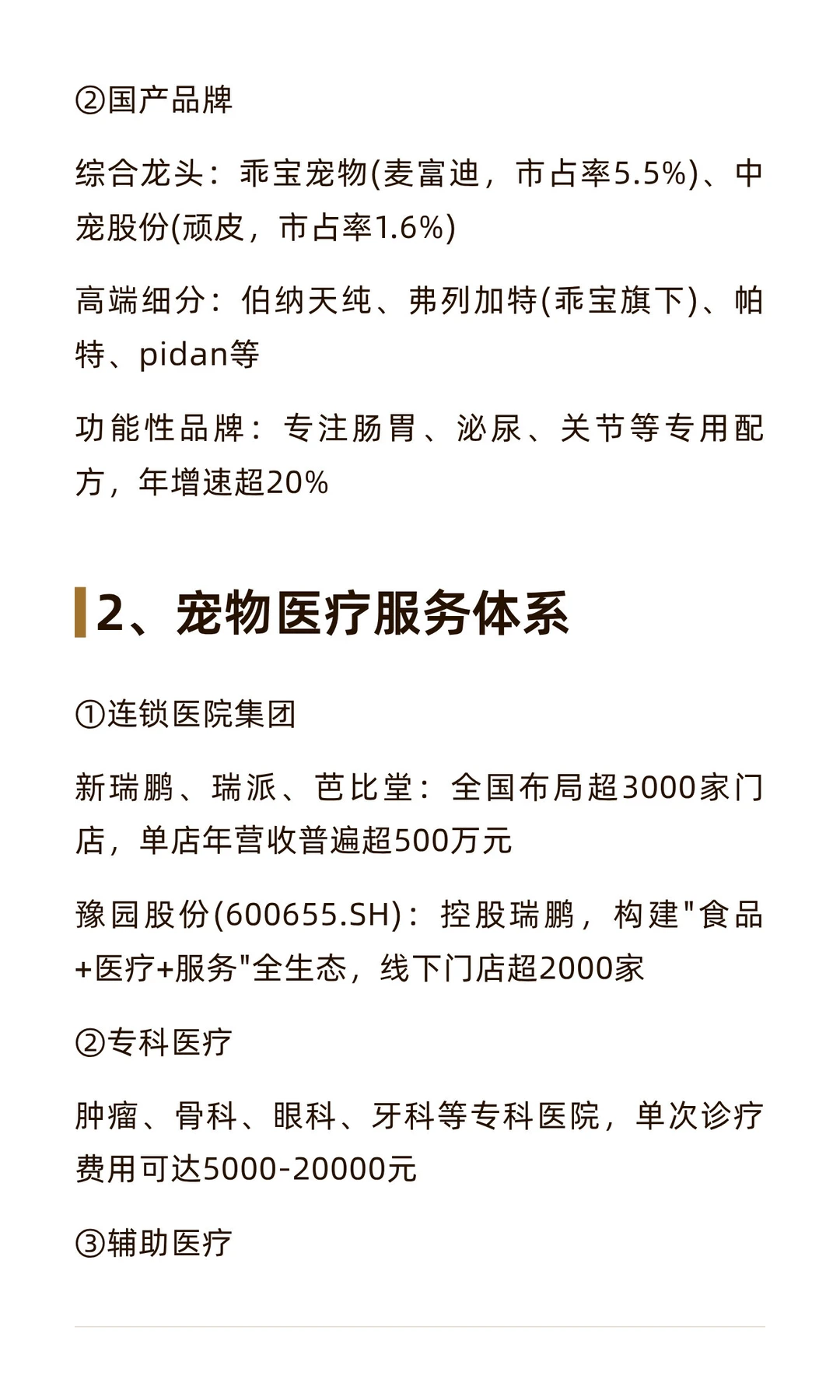 宠物经济市场主体图谱