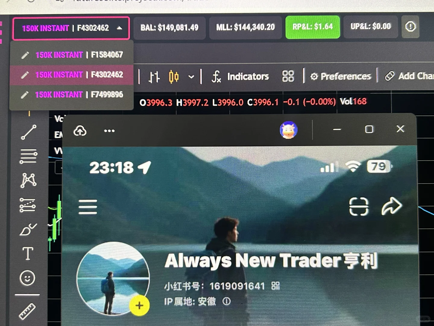 从copy trade到三个150k instant独立操作