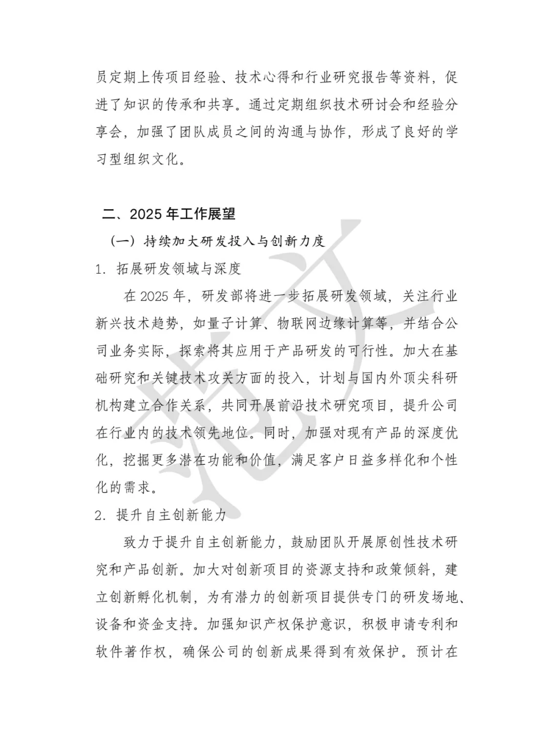 2024年度工作总结与2025年发展规划