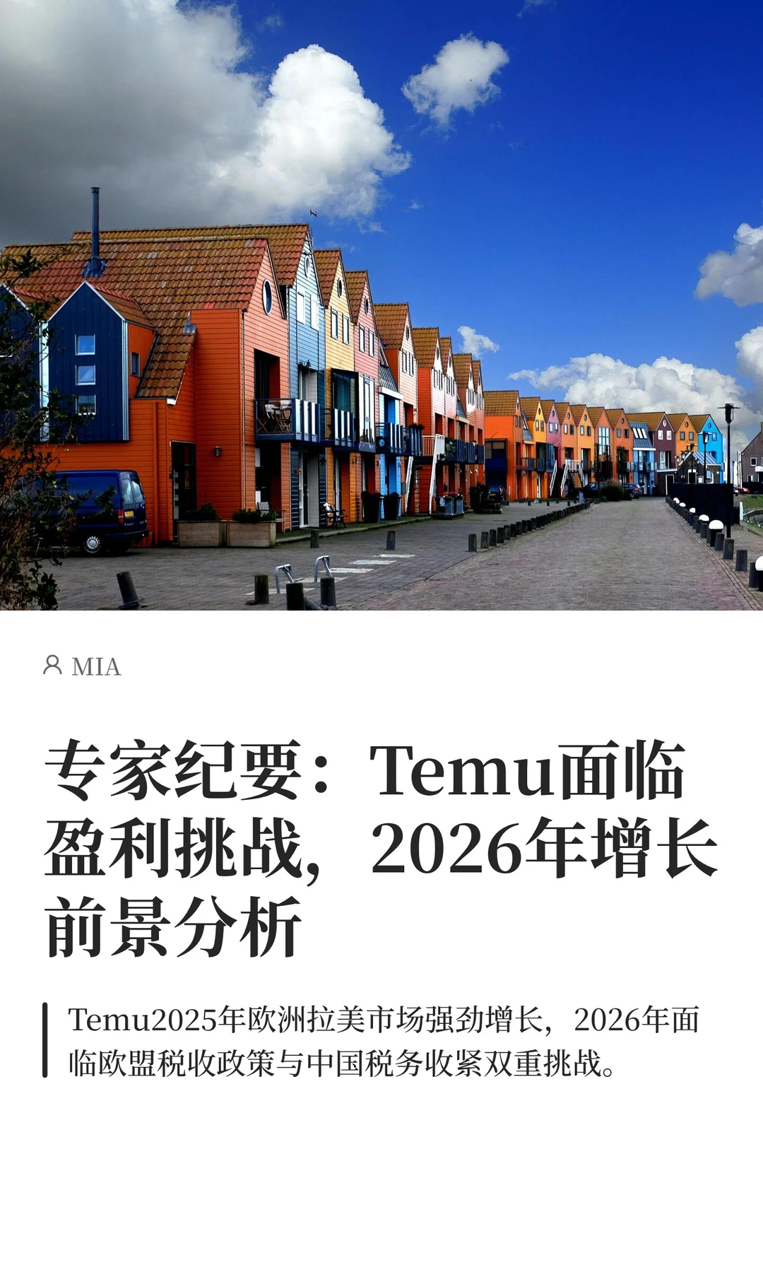 专家纪要：2026年Temu将面临盈利挑战